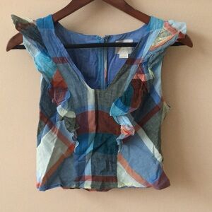 Like-new Anthropologie top with ruffle details